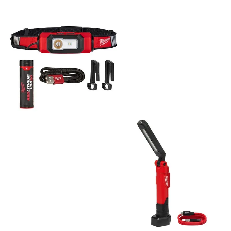 Milwaukee Hard Hat Light Kit W/ 2128-21 Stick Light