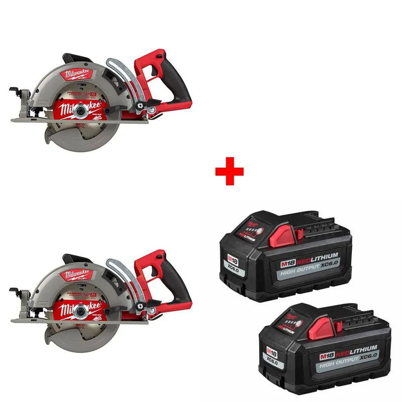 Milwaukee M18 FUEL Circ Saw, 2 Pack w/ 48-11-1862 M18 Battery 2Pk
