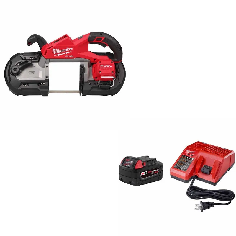 Milwaukee M18 FUEL Deep Cut Band Saw W/ 48-59-1850 M18 XC5.0 Starter Kit