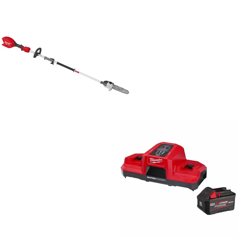 Milwaukee M18 FUEL Pole Saw W/ 48-59-1861 M18 18V Li-Ion Starter Kit