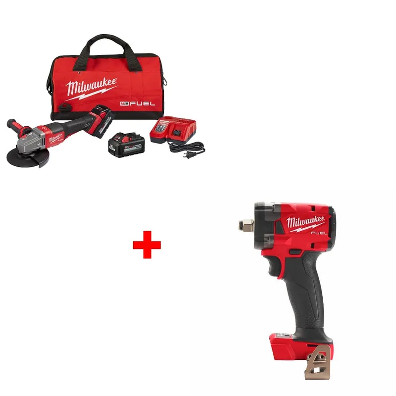 Milwaukee M18 FUEL GRINDER KIT w/ 2855-20 M18 1/2" Impact Wrench