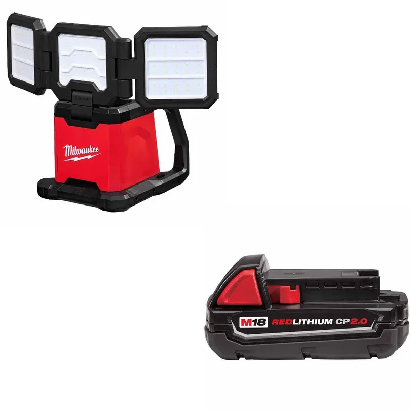 Milwaukee M18 Flood & Area Light W/ FREE 48-11-1820 M18 CP2.0 Battery