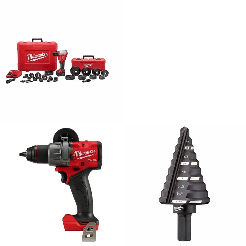 Milwaukee M18 Knockout Tool Kit W/ FREE 2904-20 Drill/Driver & Step Bit