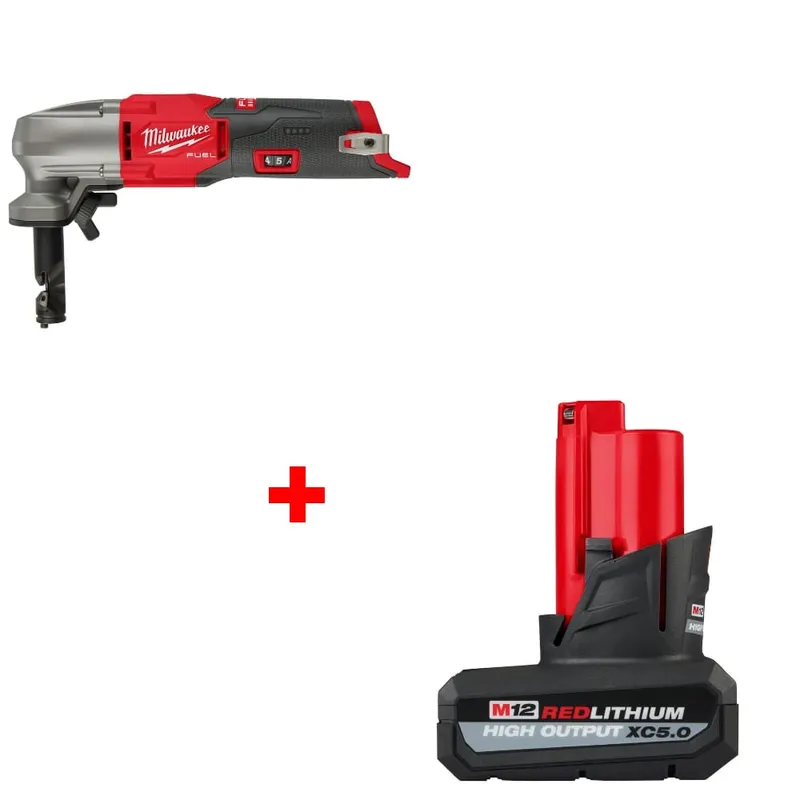 Milwaukee M12 FUEL 16 Gauge Nibbler w/ 48-11-2450 M12 Battery Pack