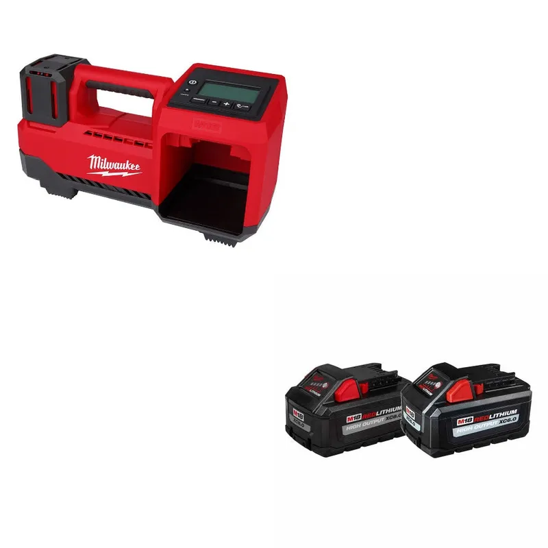 Milwaukee M18 Tire Inflator, Bare W/ 48-11-1868 M18 18V Battery, 2 Pack