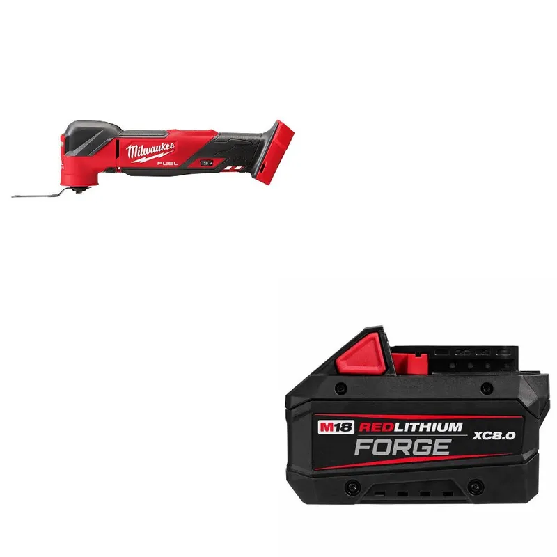 Milwaukee M18 FUEL Multi-Tool, Bare W/ 48-11-1881 M18 XC8.0 Battery Pack