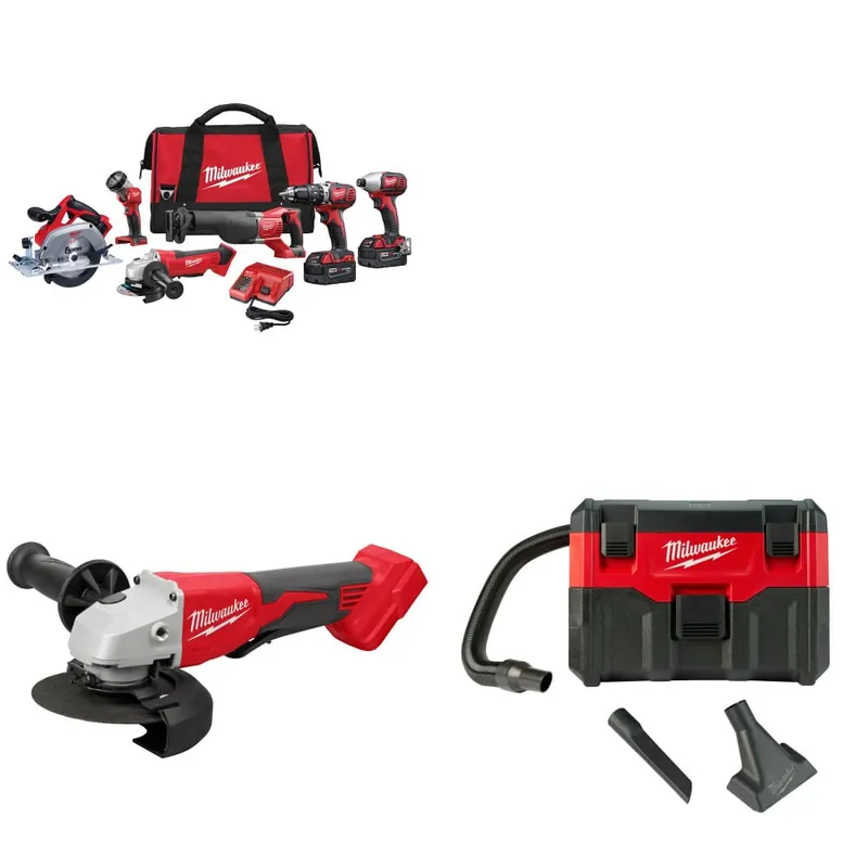 Milwaukee M18 6-Tool Combo Kit w/ FREE 2686-20 M18 Grinder & Vacuum