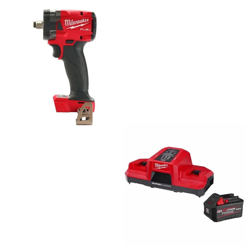 Milwaukee M18 FUEL 1/2" Impact Wrench W/ 48-59-1861 M18 18V Starter Kit