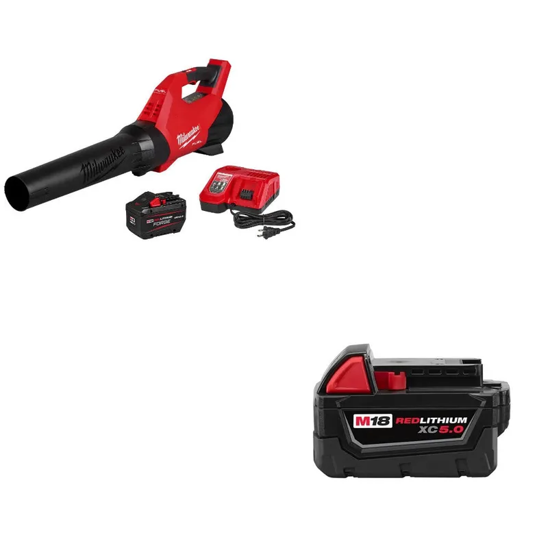 Milwaukee M18 FUEL Blower Kit W/ 48-11-1850 M18 XC5.0 Battery Pack