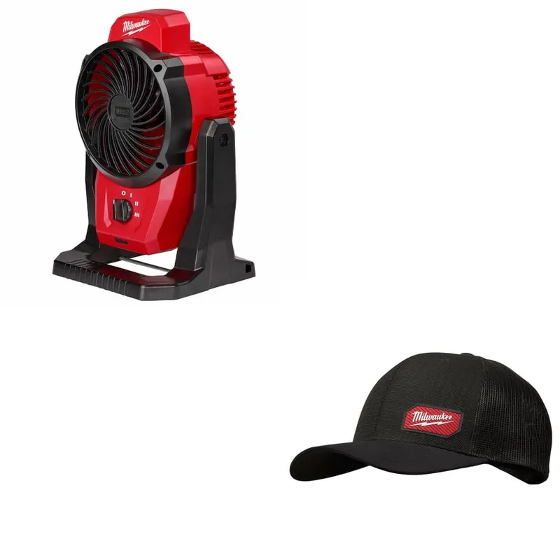 Milwaukee M12 Mounting Fan w/ FREE 505B GRIDIRON Snapback Trucker Hat