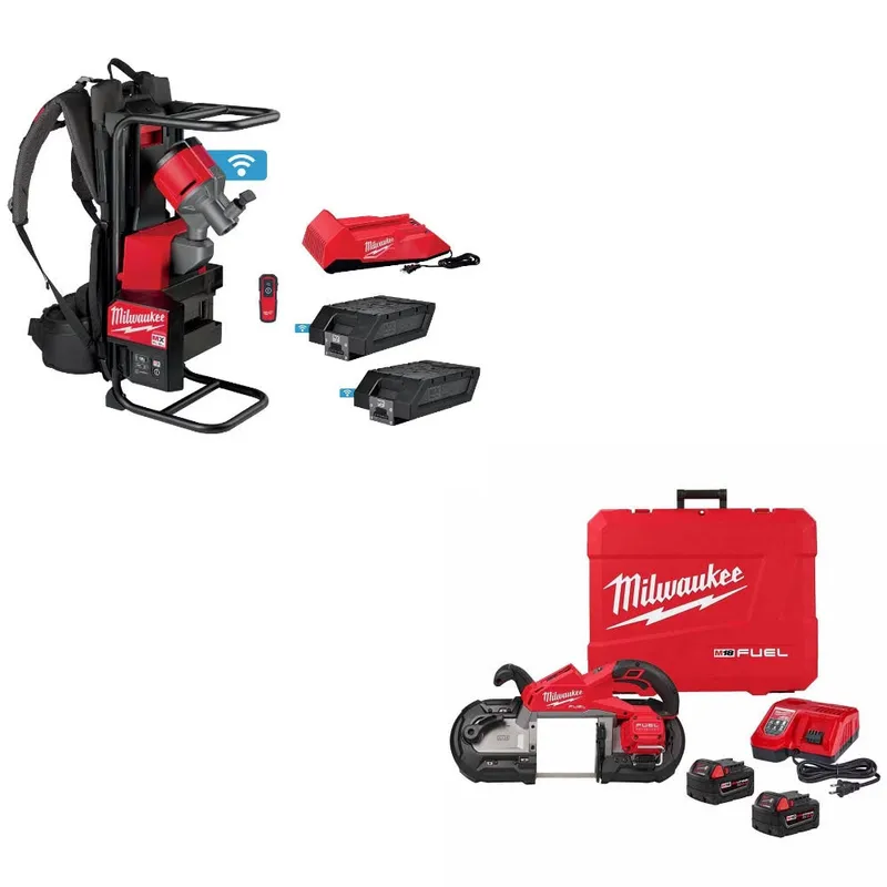 Milwaukee Concrete Vibrator Kit W/ FREE 2929-22 Band Saw Kit