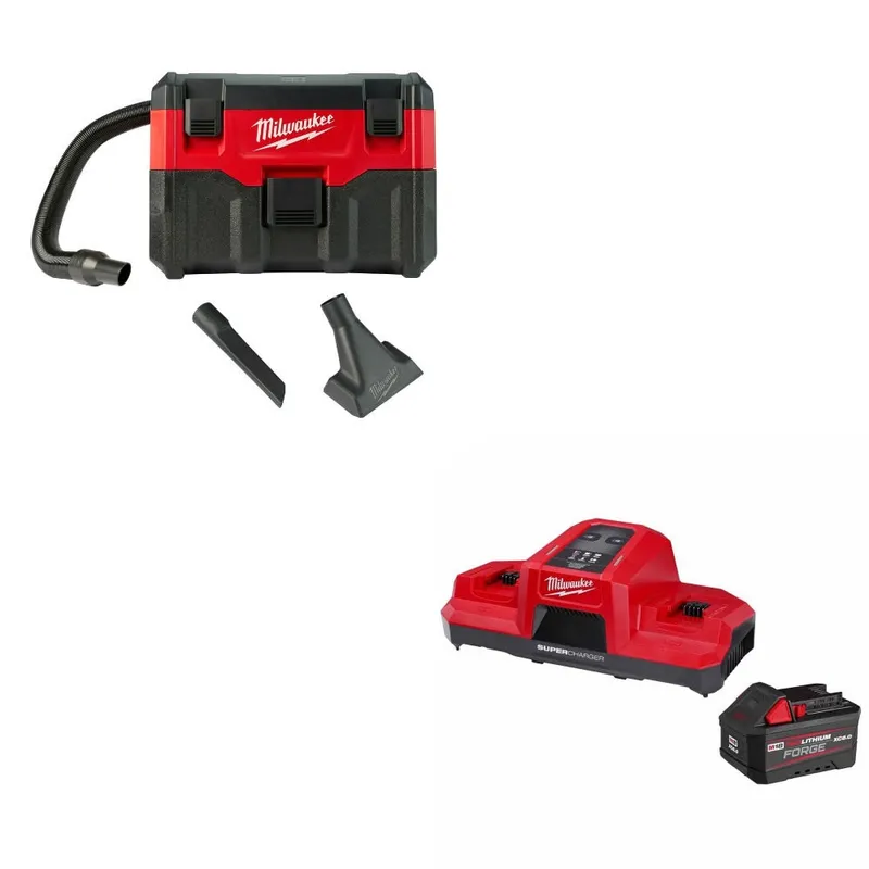Milwaukee 18V Wet/Dry Vacuum, Bare W/ 48-59-1861 M18 18V Starter Kit