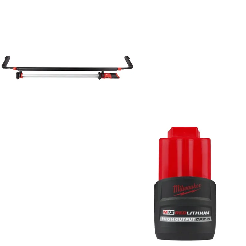 Milwaukee M12 LED Light, Bare W/ FREE 48-11-2425 M12 Battery Pack