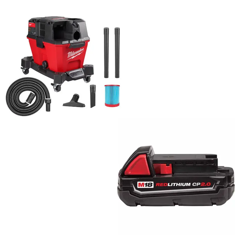 Milwaukee M18 FUEL 6 Gal Vacuum, Bare W/ 48-11-1820 M18 2.0 Battery Pack
