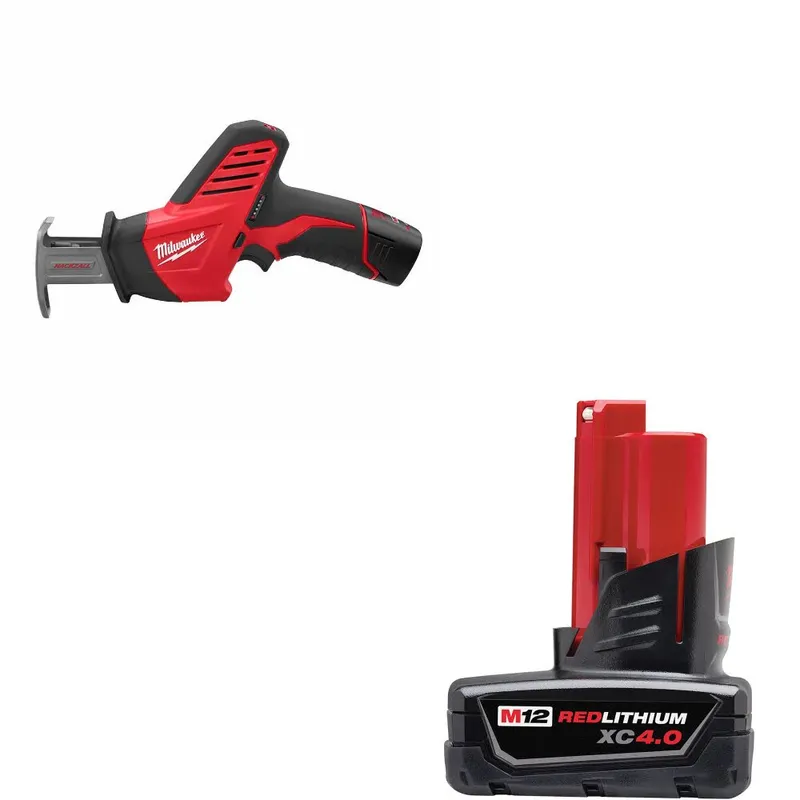 Milwaukee M12 12V Hackzall Saw Kit W/ 48-11-2440 M12 XC4.0 Battery Pack