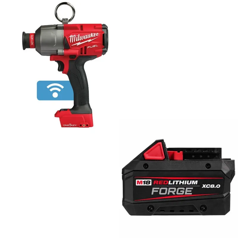 Milwaukee M18 FUEL Impact Wrench W/ 48-11-1881 M18 XC8 Battery Pack
