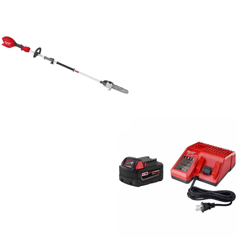 Milwaukee M18 FUEL Pole Saw W/ 48-59-1850 M18 XC5.0 Starter Kit