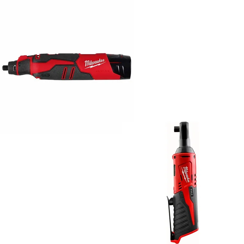 Milwaukee M12 Rotary Tool Kit W/ FREE 2457-20 M12 Cordless 3/8" Ratchet