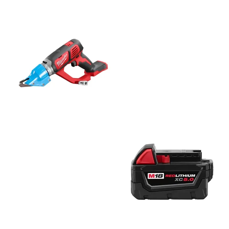 Milwaukee M18 14 Gauge Shear w/ FREE 48-11-1850 M18 XC5.0 Battery Pack