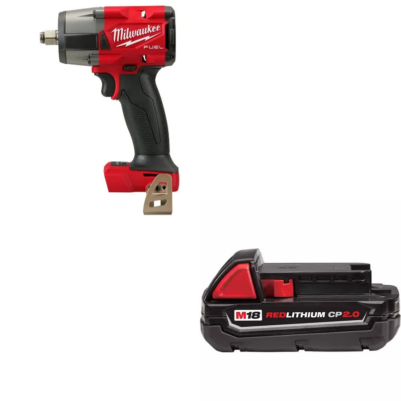 Milwaukee M18 FUEL 1/2" Impact Wrench W/ 48-11-1820 M18 2.0 Battery Pack