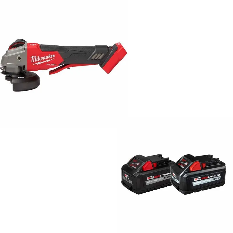 Milwaukee M18 FUEL 4-1/2"/5" Grinder W/ 48-11-1868 M18 18V Battery, 2Pk