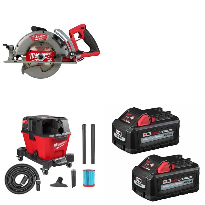 Milwaukee M18 FUEL Circ Saw W/ 0910-20 M18 Vacuum & FREE Battery-2Pk