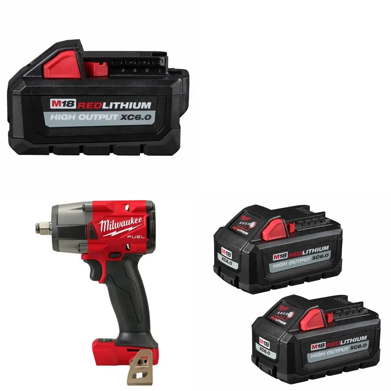 Milwaukee M18 Battery Pack W/ M18 Impact Wrench & FREE Battery-2Pk