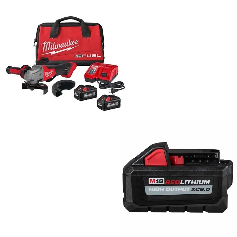 Milwaukee M18 FUEL Grinder Kit w/ FREE 48-11-1865 M18 Battery Pack