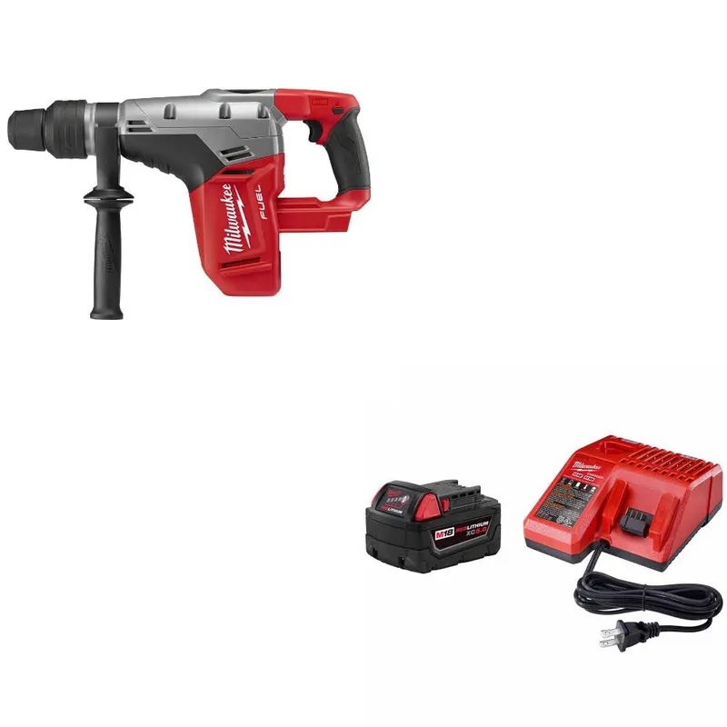 Milwaukee M18 FUEL Rotary Hammer W/ 48-59-1850 M18 XC5.0 Starter Kit