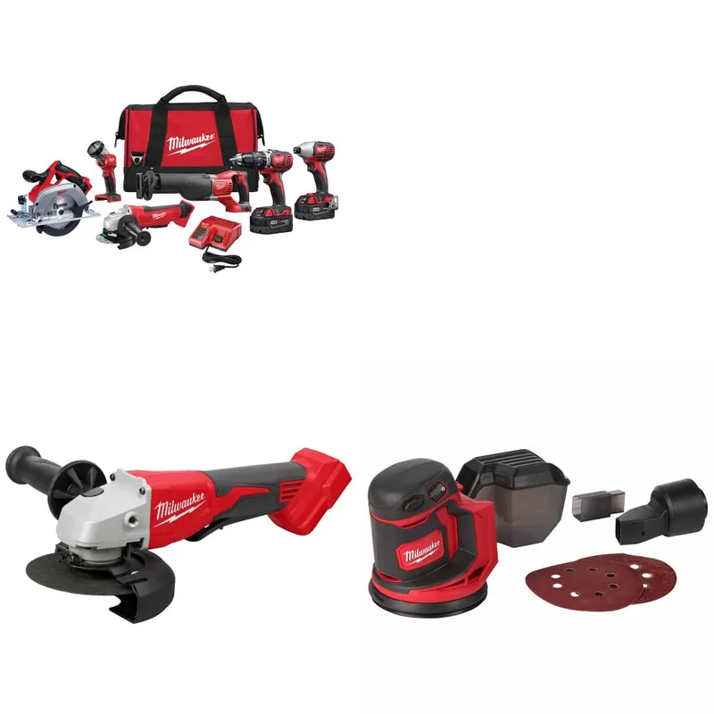 Milwaukee M18 6-Tool Combo Kit W/ FREE 2686-20 M18 Grinder & Sander