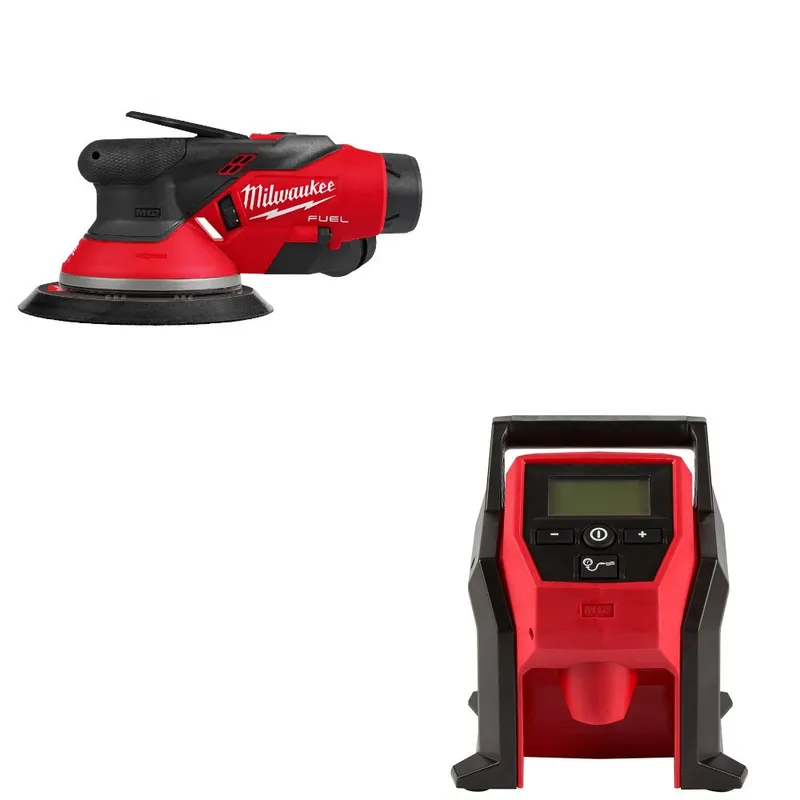Milwaukee Orbital Sander Kit W/ FREE 2475-20 Compact Inflator
