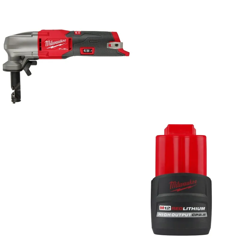 Milwaukee M12 FUEL 16 Gauge Nibbler W/ FREE 48-11-2425 M12 Battery Pack