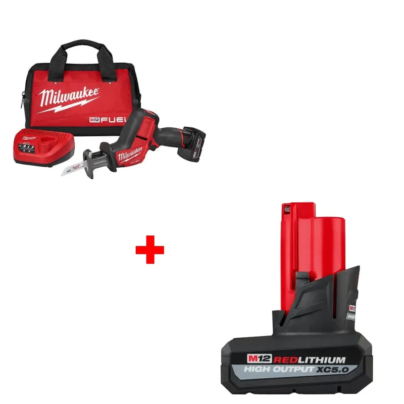 Milwaukee M12 FUEL Recip Saw Kit w/ FREE 48-11-2450 M12 Battery Pack
