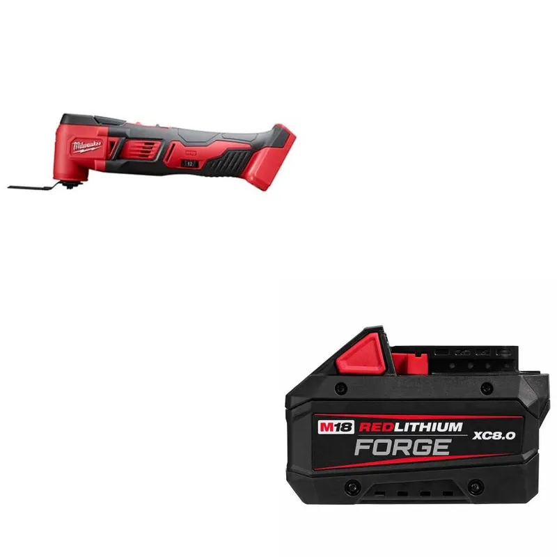 Milwaukee M18 Multi-Tool, Bare W/ 48-11-1881 M18 XC8.0 Battery Pack