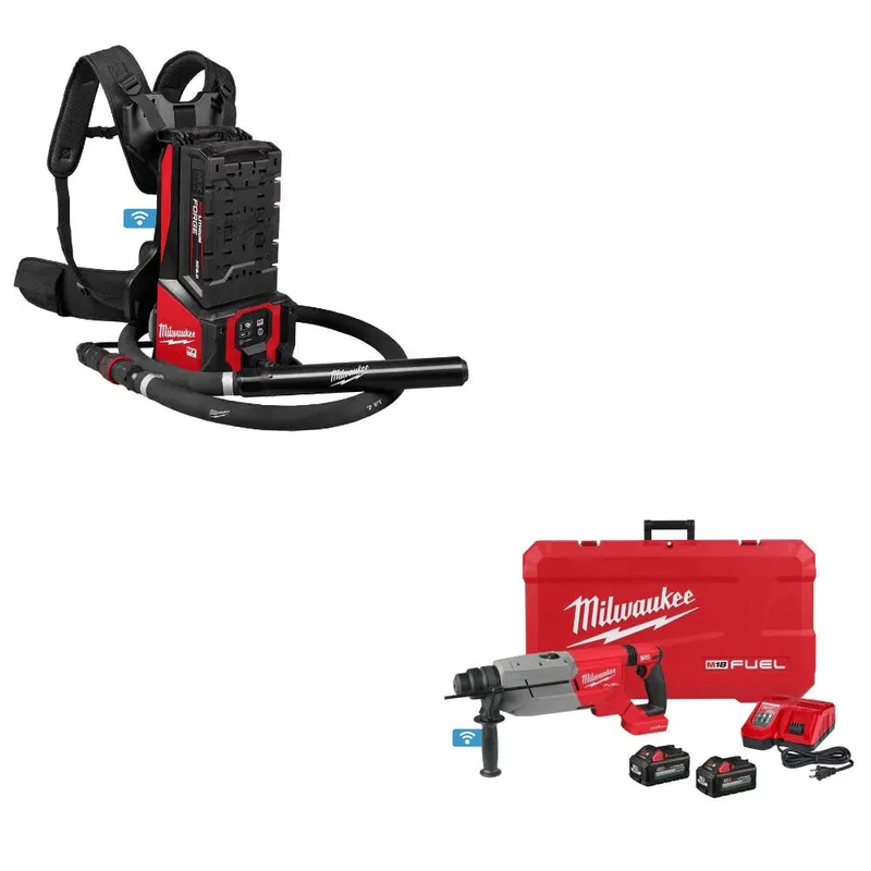 Milwaukee Concrete Vibrator Kit W/ FREE 2916-22 D-Handle RH Kit