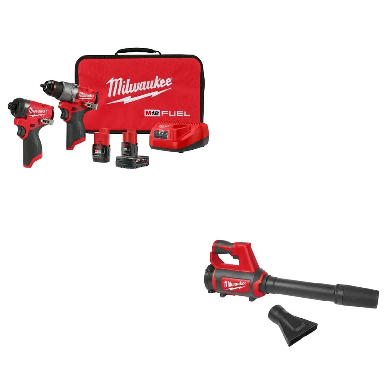 Milwaukee M12 FUEL Combo Kit W/ FREE 0852-20 Spot Blower