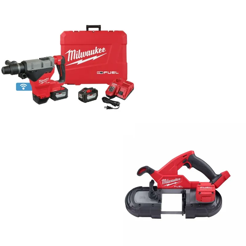 Milwaukee M18 FUEL Rotary Hammer Kit W/ FREE 2829-20 M18 Band Saw