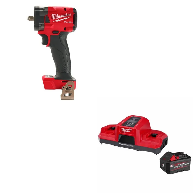 Milwaukee M18 FUEL 3/8" Impact Wrench W/ 48-59-1861 M18 18V Starter Kit