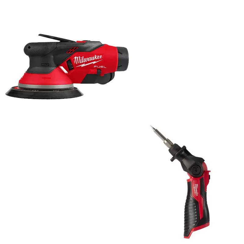 Milwaukee 6in Orbital Sander Kit W/ FREE Soldering Iron