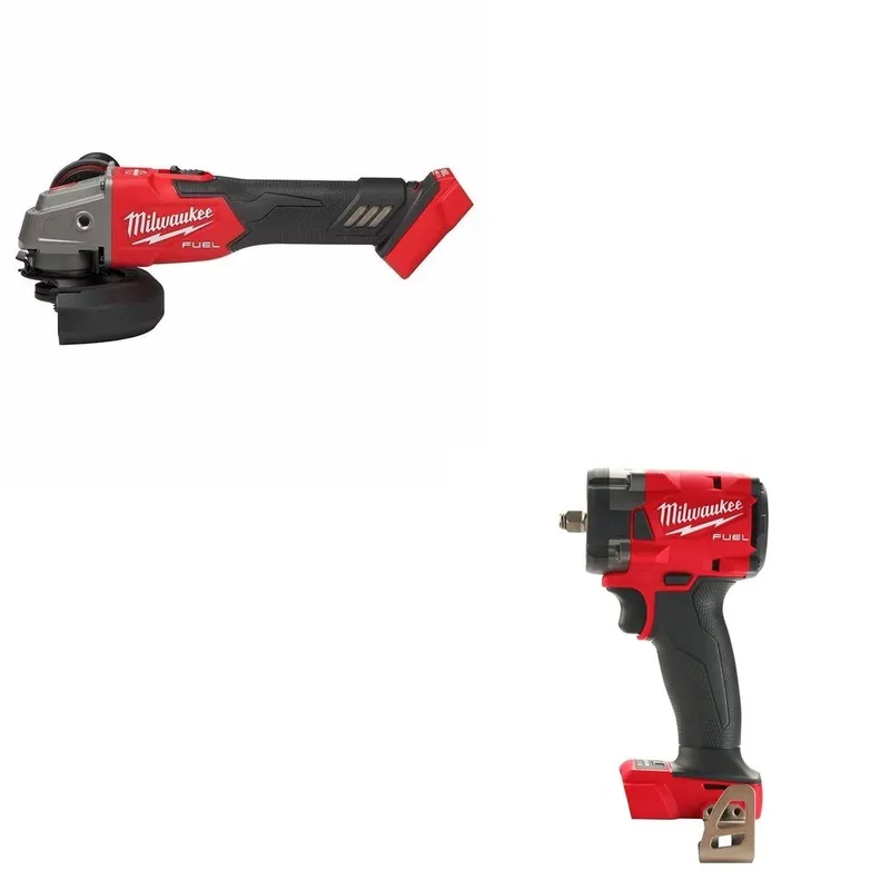 Milwaukee 4-1/2" / 5" Braking Grinder, Slide Switch Lock-On W/ FREE 2854-20