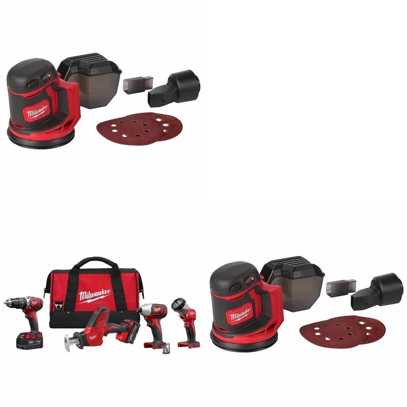 Milwaukee M18 4-Tool Combo W/ FREE (2) 2648-20 Random Orbit Sander