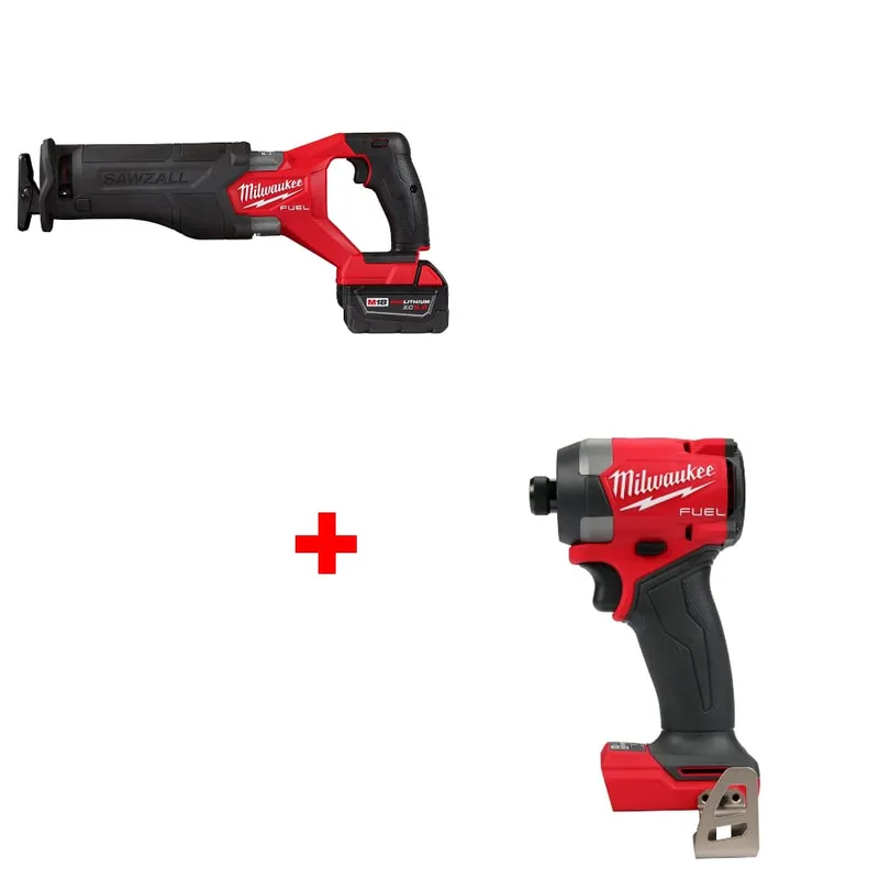 Milwaukee M18 FUEL Recip Saw Kit w/ FREE 2953-20 M18 FUEL Impact Driver
