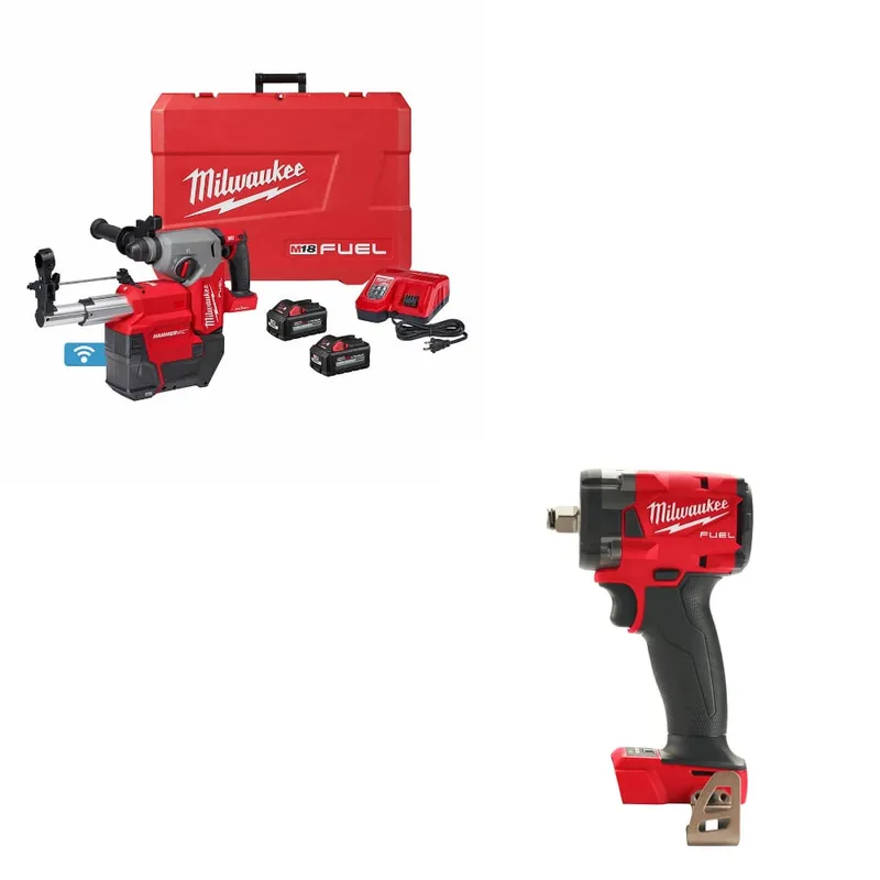 Milwaukee M18 FUEL Rotary Hammer Kit W/ FREE 2855-20 Impact Wrench