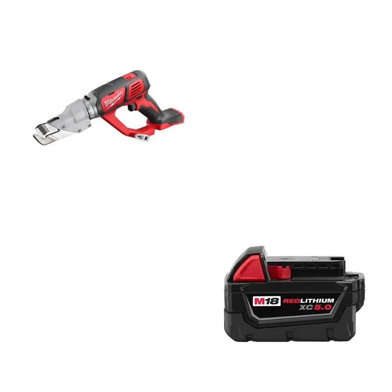 Milwaukee M18 18Ga Cut Shear W/ FREE 48-11-1850 M18 XC5 Battery Pack