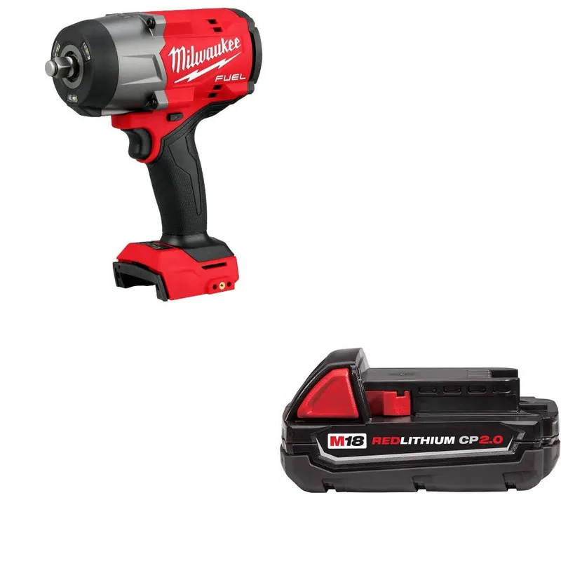Milwaukee M18 FUEL 1/2" Impact Wrench W/ 48-11-1820 M18 2.0 Battery Pack