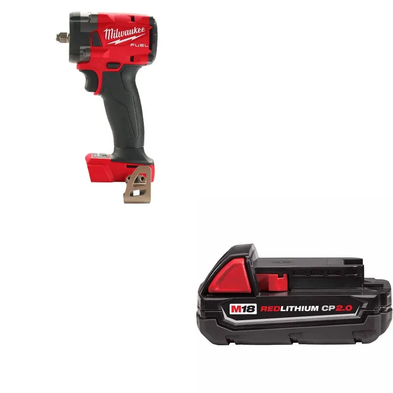 Milwaukee M18 FUEL 3/8" Impact Wrench W/ 48-11-1820 M18 2.0 Battery Pack
