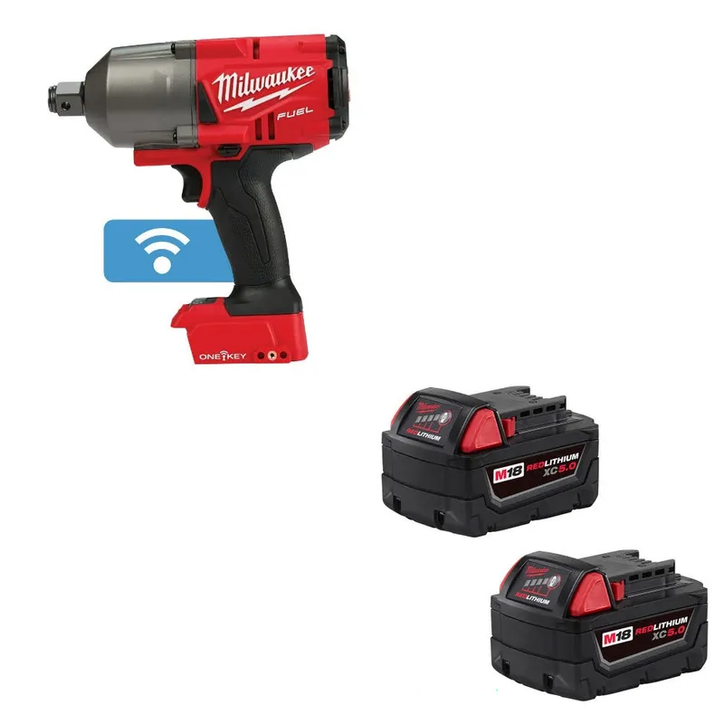 Milwaukee M18 FUEL Impact Wrench 3/4" W/ 48-11-1852 M18 XC5 Battery, 2Pk