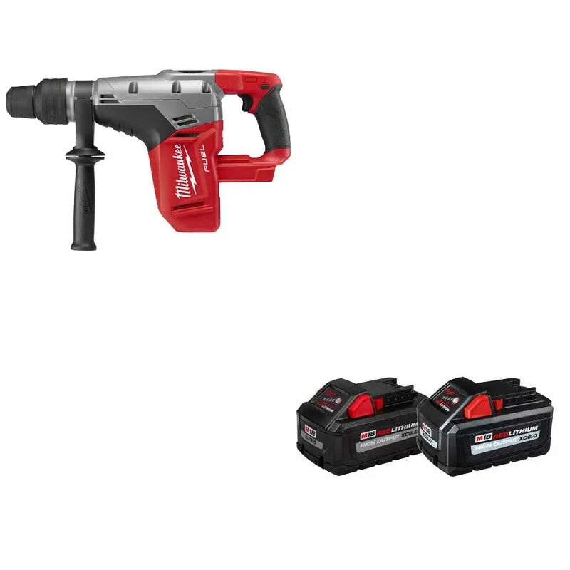 Milwaukee M18 FUEL Rotary Hammer W/ 48-11-1868 M18 18V Battery, 2 Pack