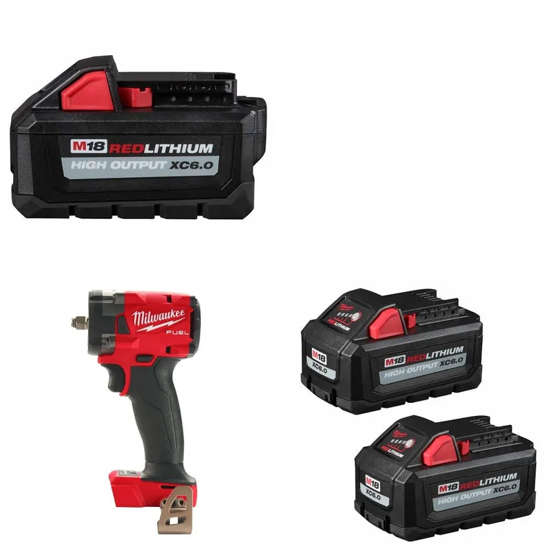 Milwaukee M18 Battery Pack W/ M18 Impact Wrench & FREE Battery-2Pk