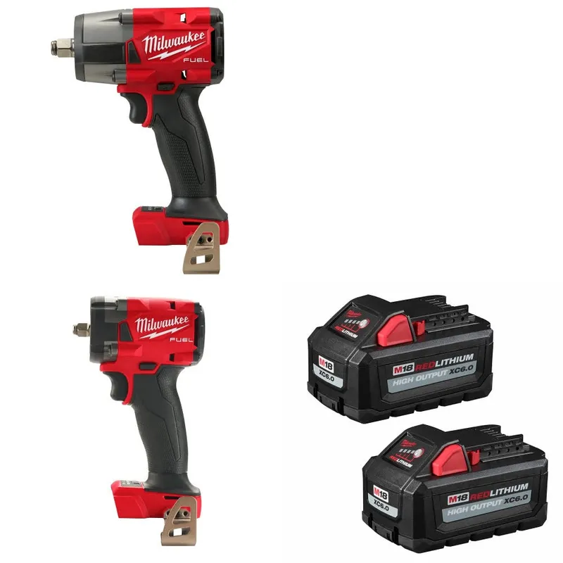 Milwaukee M18 Impact Wrench W/ EXTRA Impact Wrench & FREE Battery-2Pk